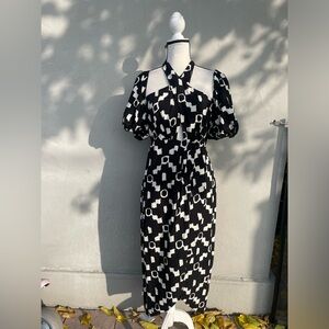 NWT Astr The Label Hailey Halter Midi Dress Medium